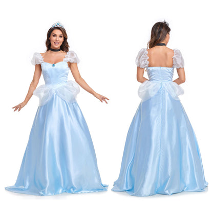 Fancy Cinderella Elsa Cosplay Halloween Dress
