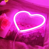 1PC Neon Sign Heart Led Light