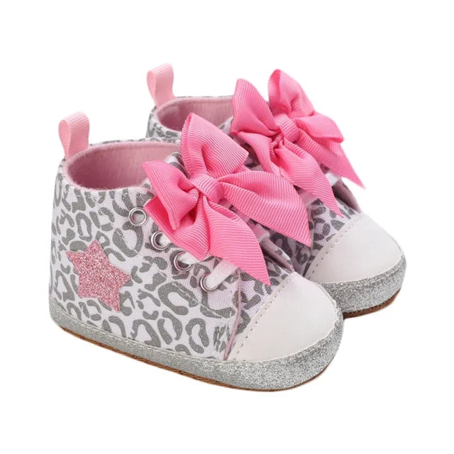 Leopard star printed baby shoes