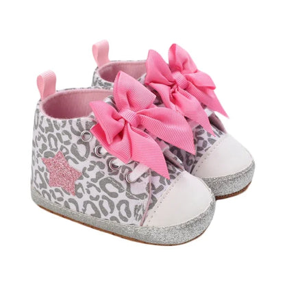 Leopard star printed baby shoes