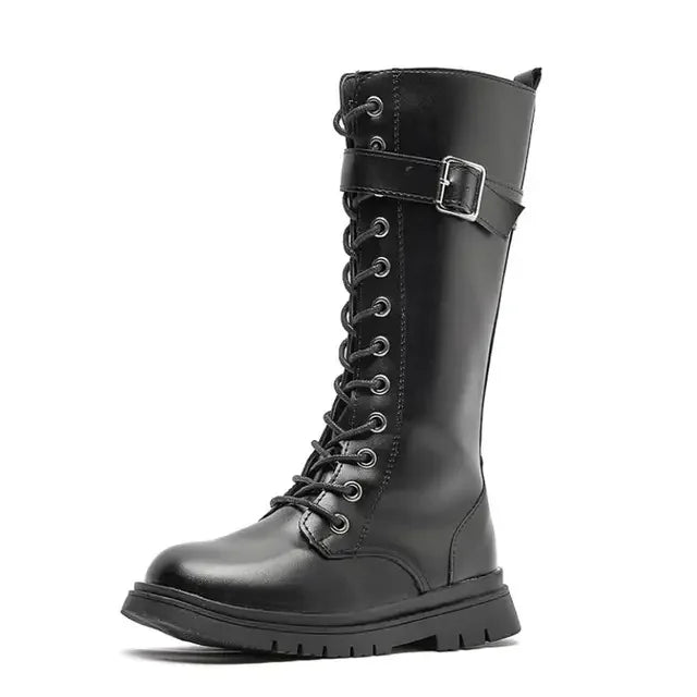 Girls Knee-High Martin Boots
