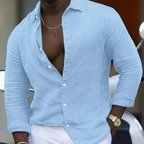 Fashion Loose Buttoned Turn-down Collar Shirt
