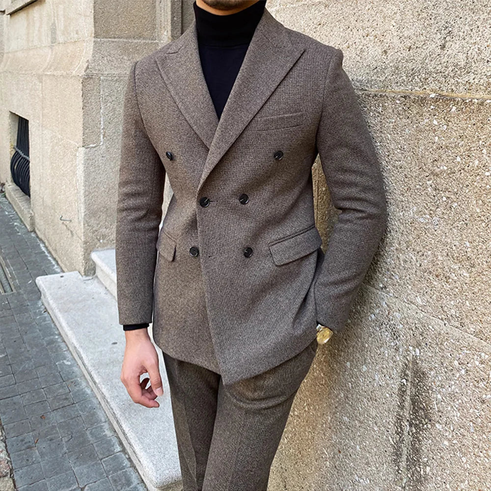 Formal double breasted slim fit suits