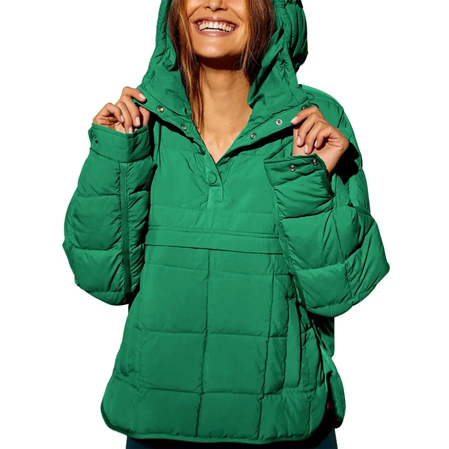 Hooded full sleeve loose casual coat