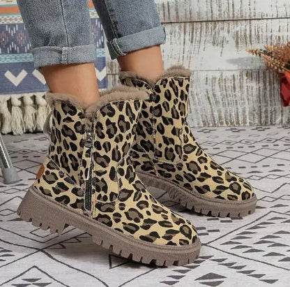 Women's winter fleece warm snow boot