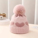 Toddler's Winter Warm Soft Bobble Pom Knitted Hat