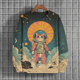Japanese 3D Printed Casual Hoody Sweatshirt