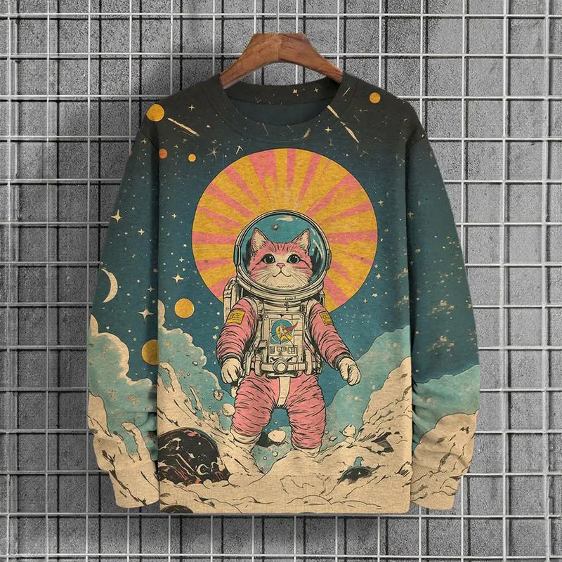 Japanese 3D Printed Casual Hoody Sweatshirt