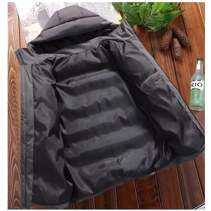 Men's parkas thicken warm jacket