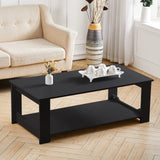 Simple Wooden 2 Tier Coffee Table