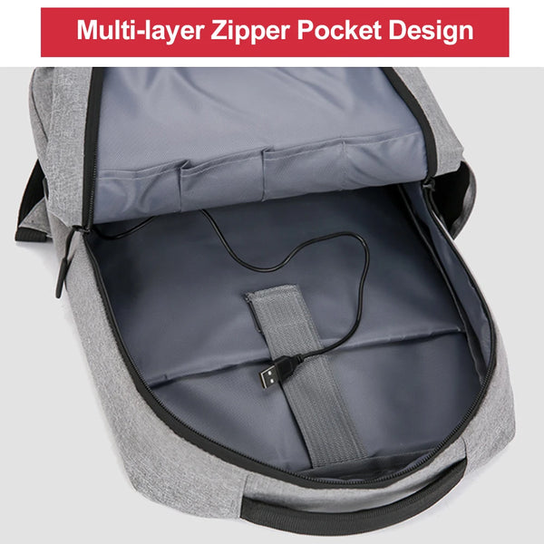 Large Capacity Multi-Pocket Laptop & Tablet Backpack