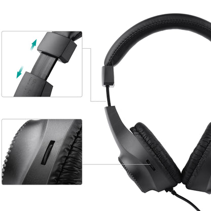Wired stereo monitor headphones