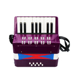 Kid's 17-Key 8 Bass Mini Accordion Educational Musical Instrument