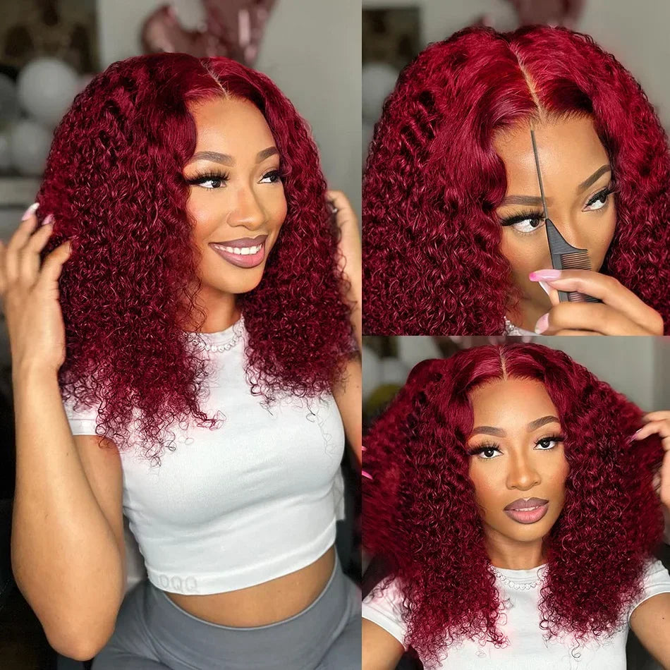 14inch water wave 13x4 bob wig