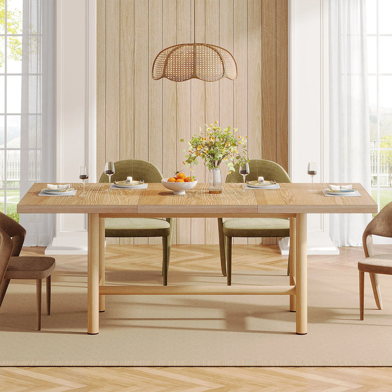 Rectangular Dining Table with Metal Legs