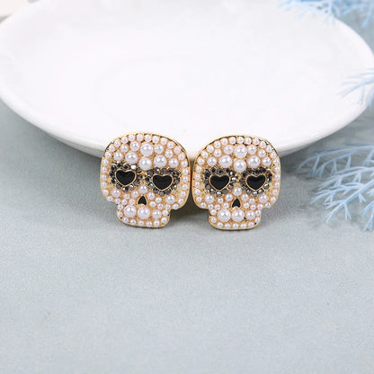 Creative Micro inlaid Pearl Halloween Earrings