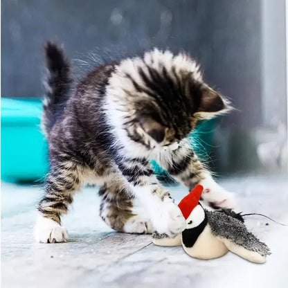 Woodpecker with sound rechargeable cat toy