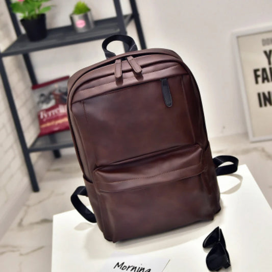 Pu leather large capacity backpack