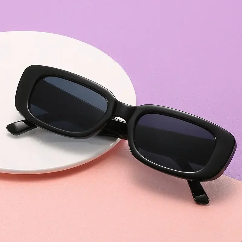 Trendy retro small square sunglasses
