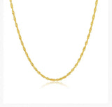 Original 18k Wave Chains Gold Necklaces