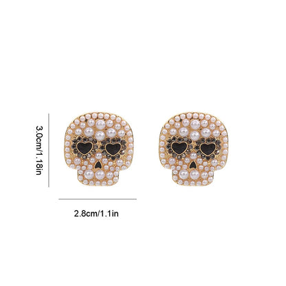 Creative Micro inlaid Pearl Halloween Earrings