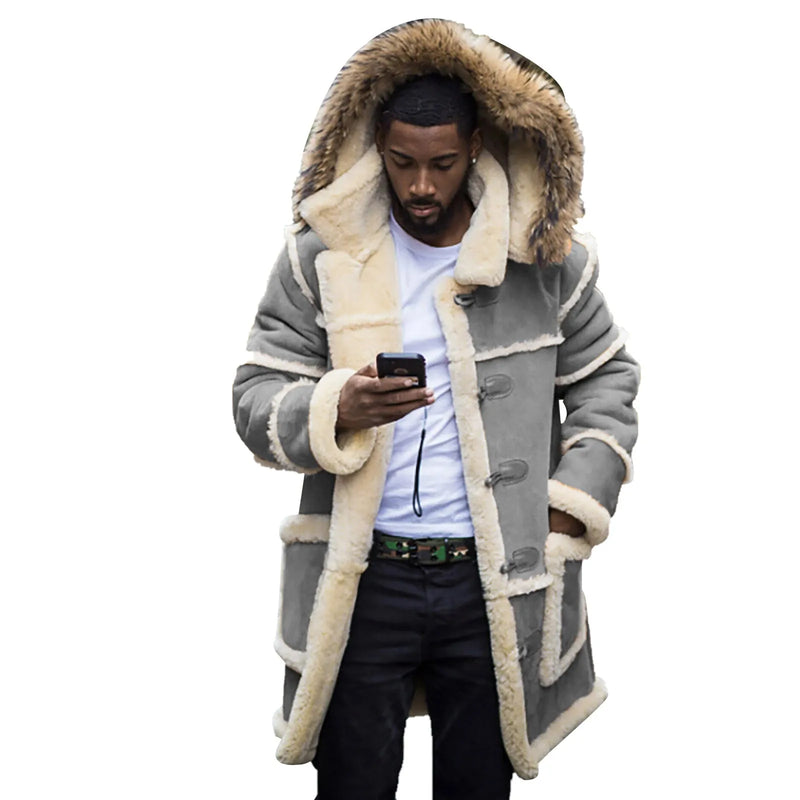 Punk Warm Windproof Leather Coat