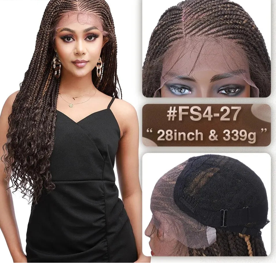 28inch cornrow braids lace wigs