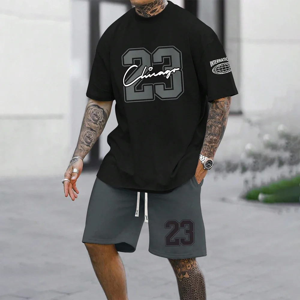 Loose digital print quick drying men's set