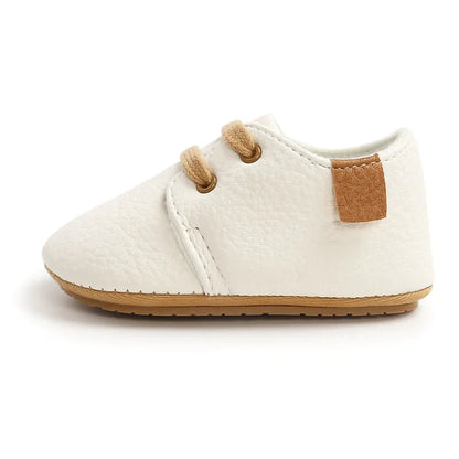 Solid leather non-slip sole baby shoes