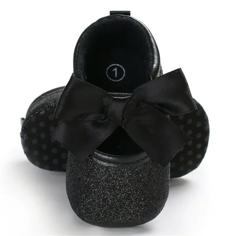 PU Princess Bow Heart Shoes