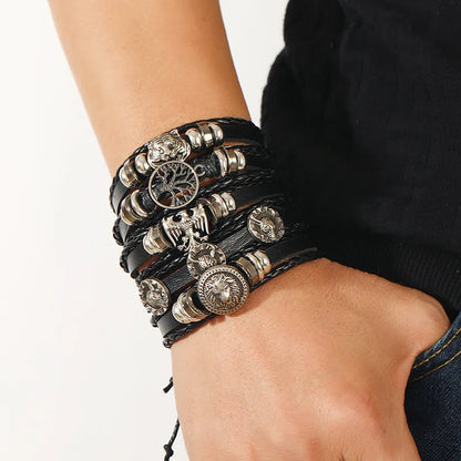 Fashion Multi-layer Beaded Leather Bracelet