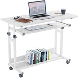 Portable Office Desk with Movable Wheels
