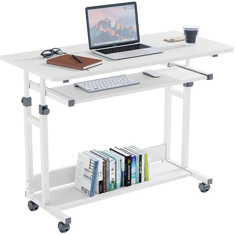 Portable Office Desk with Movable Wheels