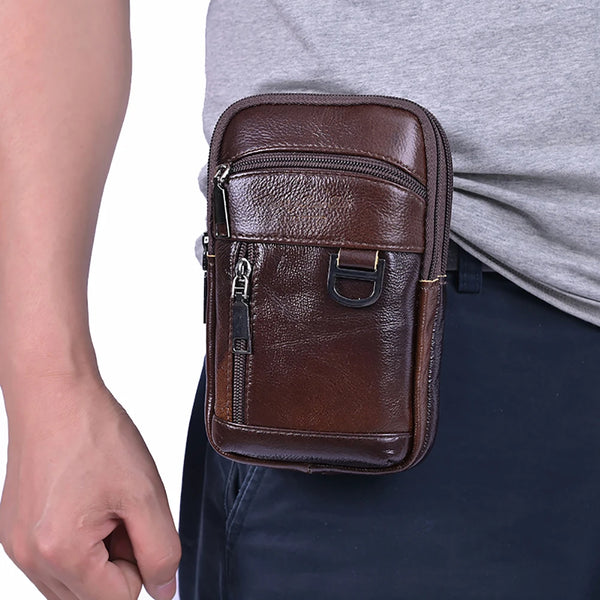 Genuine Leather Cowhide Vintage Belt Pouch