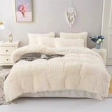 Warm and Cozy Plush Three-Piece Bedding Set