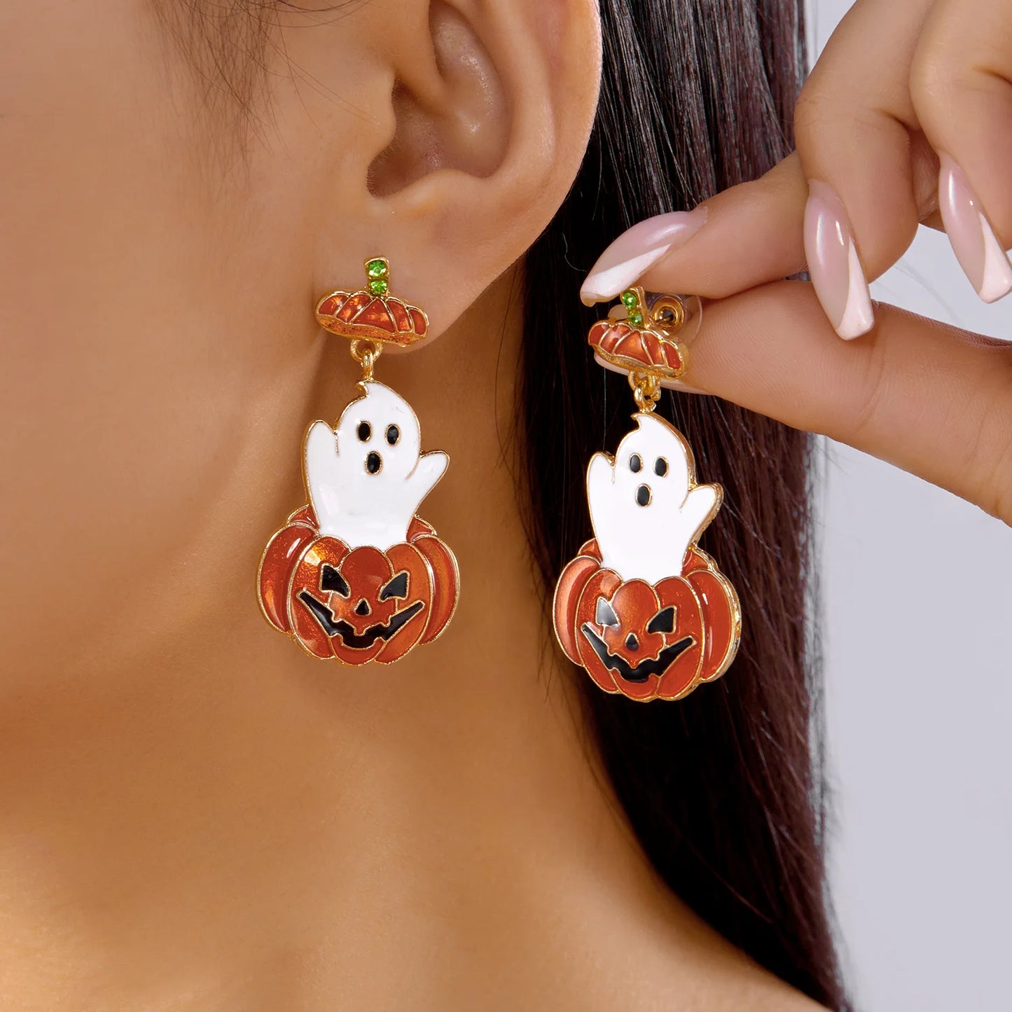 Gothic Vampire Bat Halloween Pendant Earring