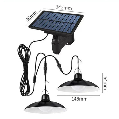 Solar pendant light with remote control
