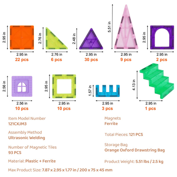 Construction Puzzle Magnetic Tiles