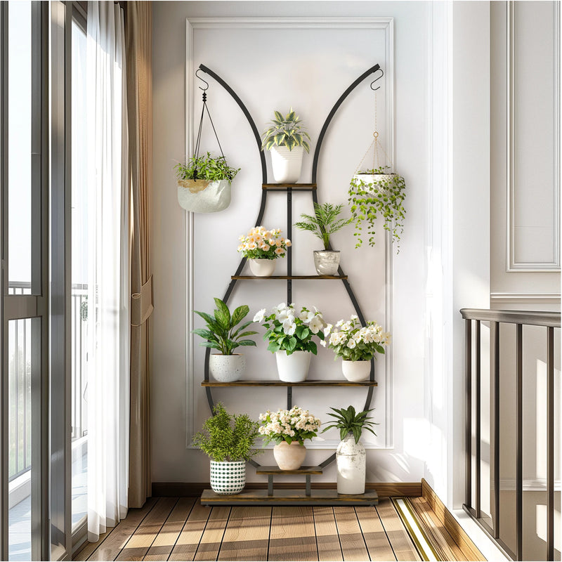 Vase Shape Tall Planter Display Rack