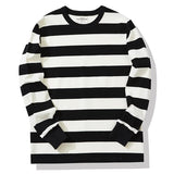 Polyester Vintage Striped Long Sleeve T-Shirt