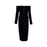 Knitted Single Breasted Corset Dress