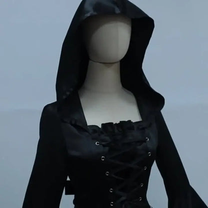 Halloween Gothic Hooded Dress