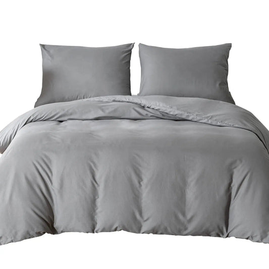 Single size microfiber polyester duvet cover set