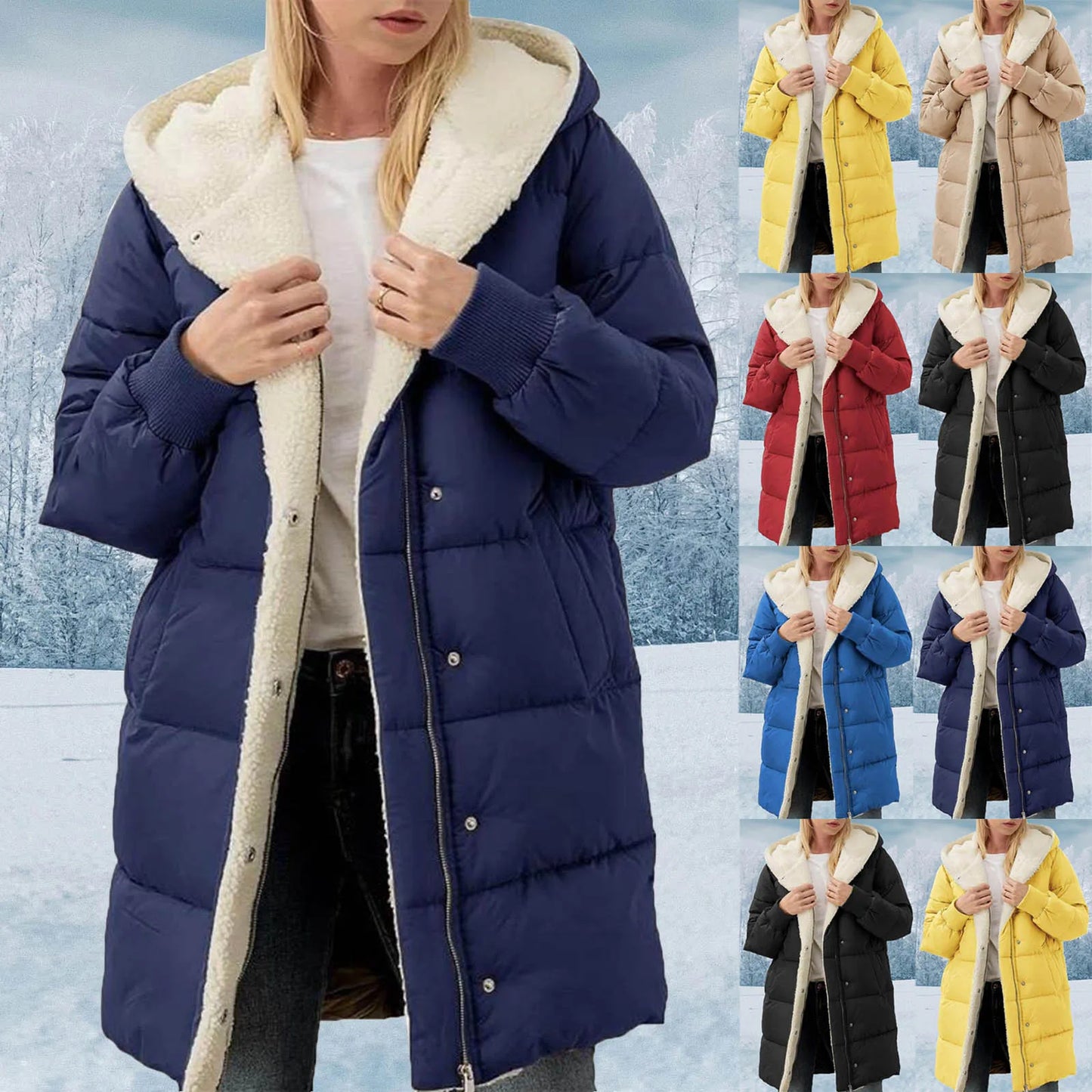 Double faced fleece slim fit temperament wool coat