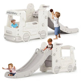 Kid's Home Functional Slide with Bus