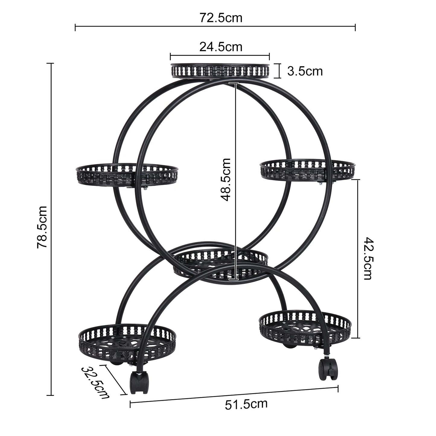 4 layer 6 pots flower holder