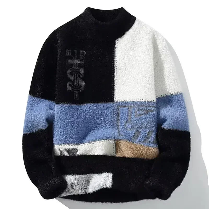 Men's Winter Warm O Neck Plush Sweater