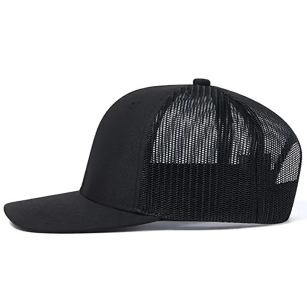 Breathable curved brim style trucker cap