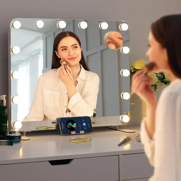 Lighted Makeup Mirror with 14 Dimmable LED Bulbs