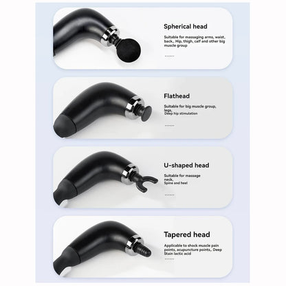 Smart curved hook fascia gun electric massager